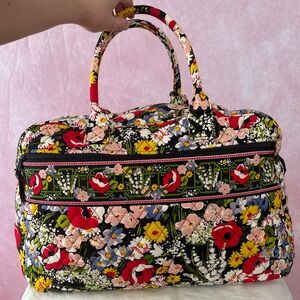 Vera Bradley Poppy Fields print weekender travel bag